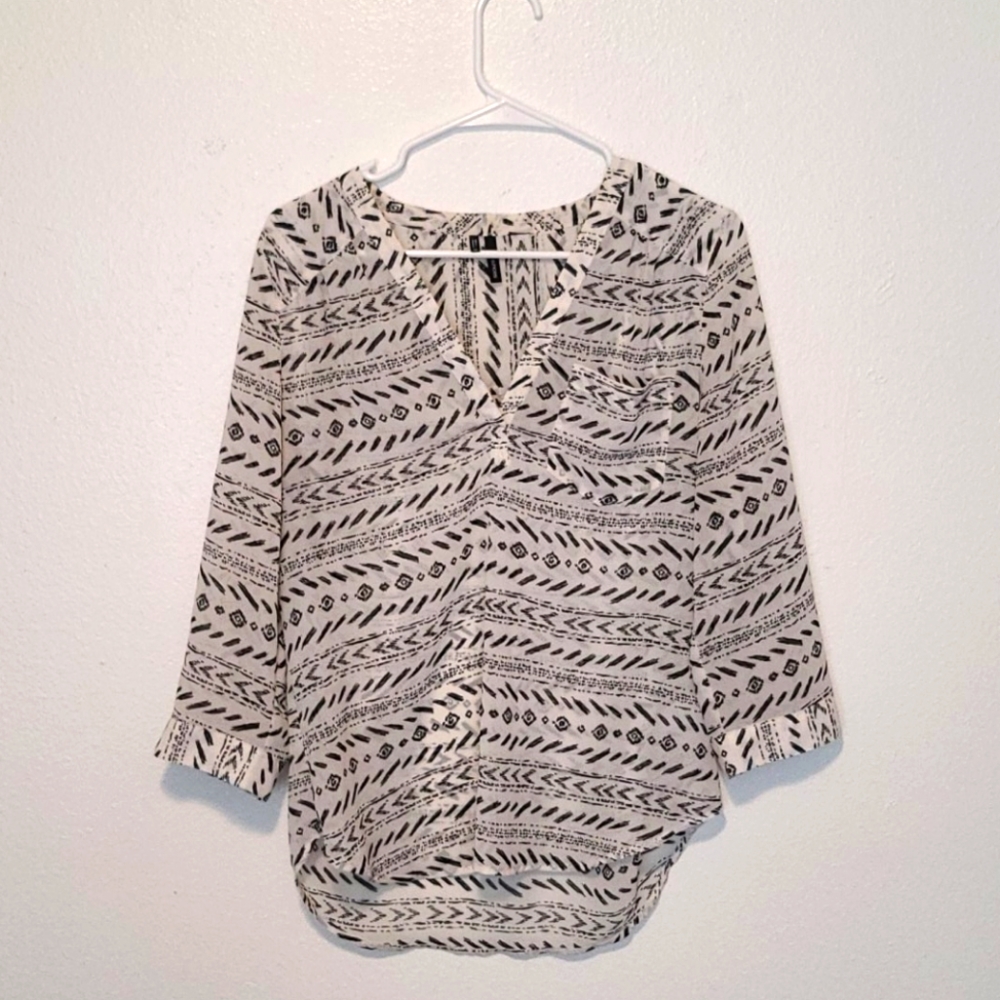 Black and white Formal top